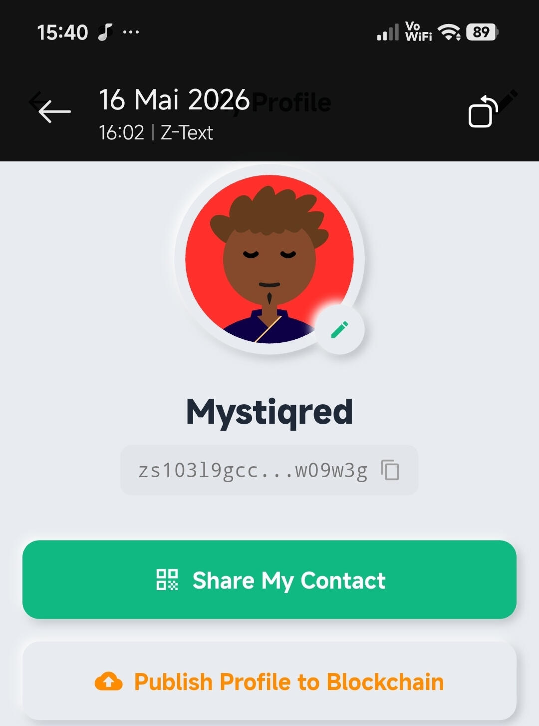 Private Identity Create and share contacts without exposing personal information.